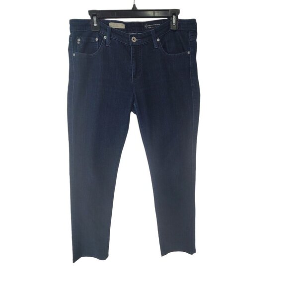 Adriano Goldschmeid Women's Stevie Slim Straight Jeans Blue Size 34x28 size 10 - Picture 3 of 8